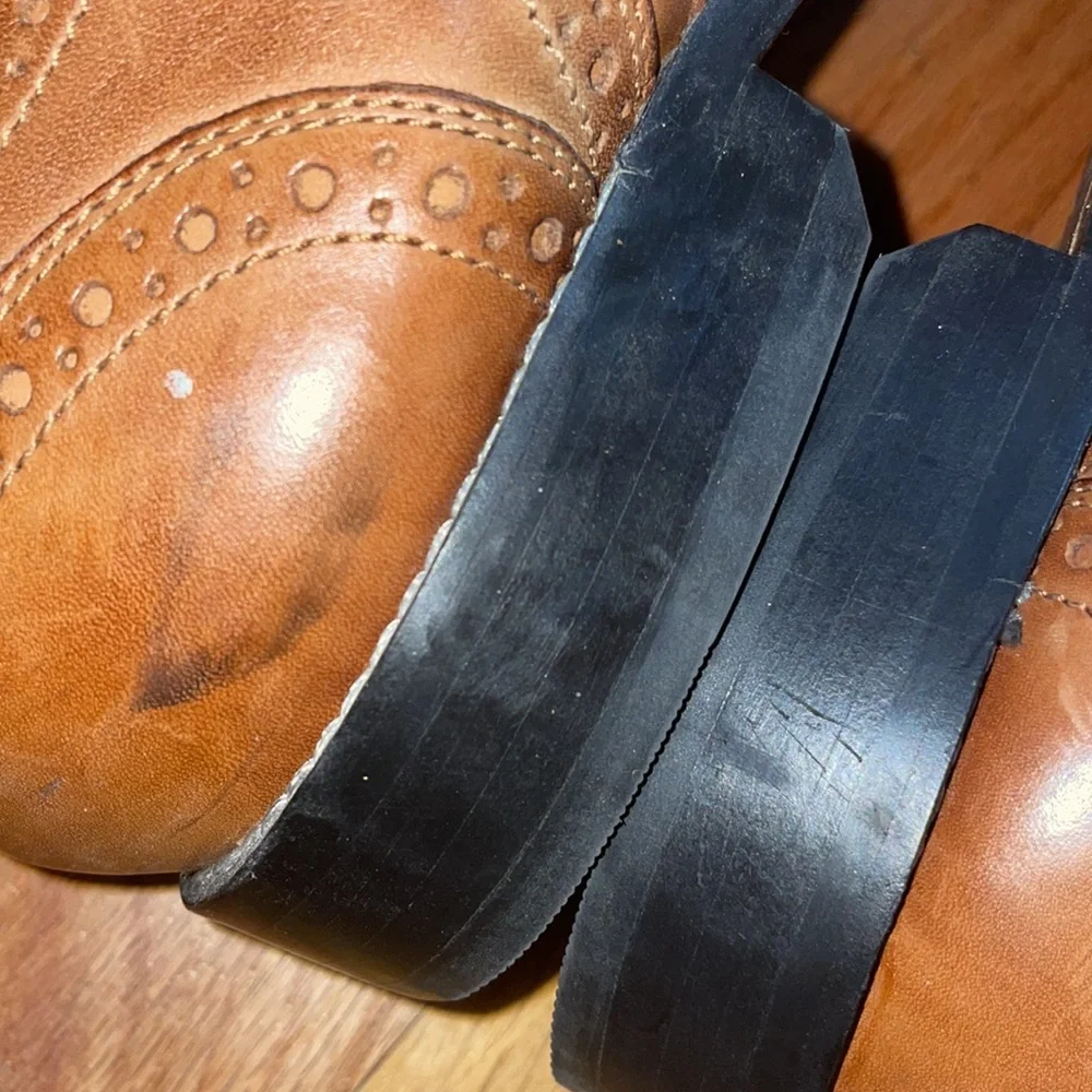 NEW ! Nunn Bush Men's Nelson Wingtip Oxfords dress shoes Cognac  12 M